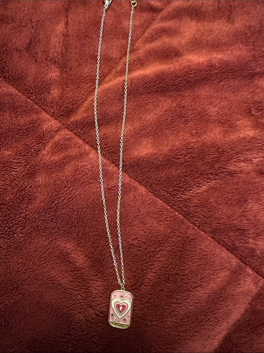 Francesca’s Heart enamel tarot card ‘The Empress’ necklace- Women's